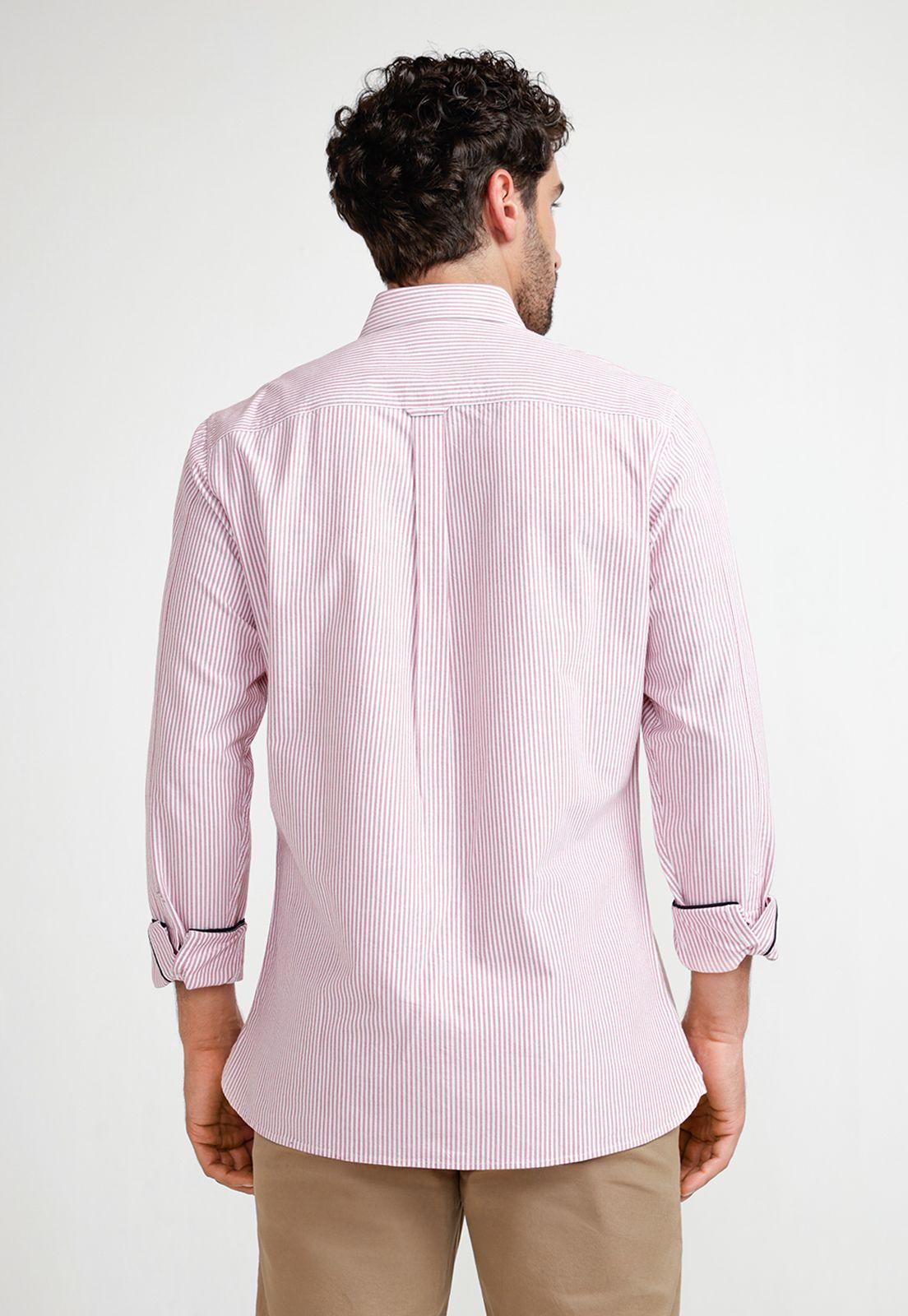 Camisa Rayas Hombre Beta Rojo-1