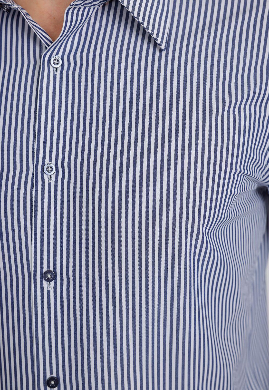 Camisa hombre formal executive rayas azul-2