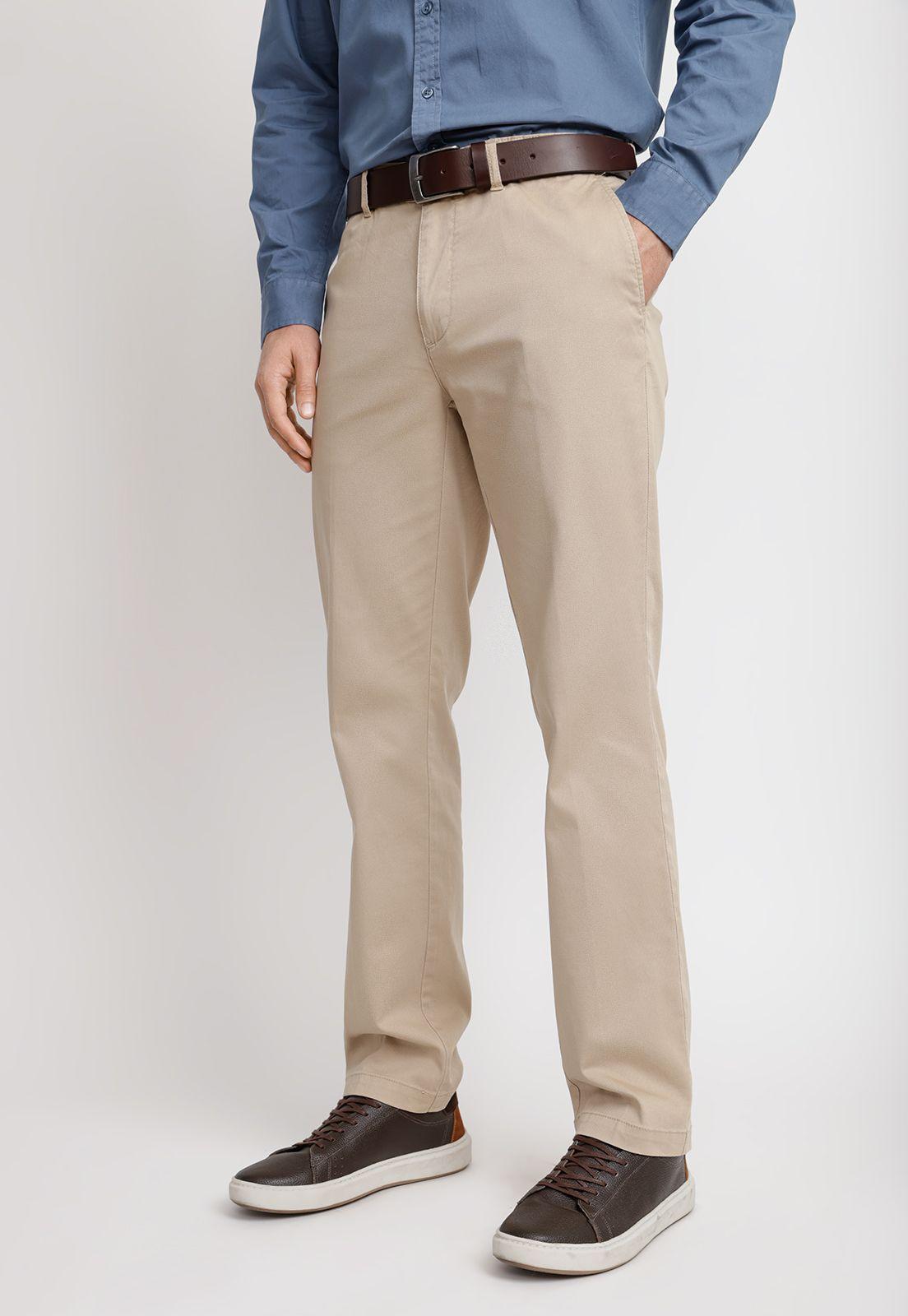 Pantalón Texturado Hombre Algodón Vulcan Khaki-0