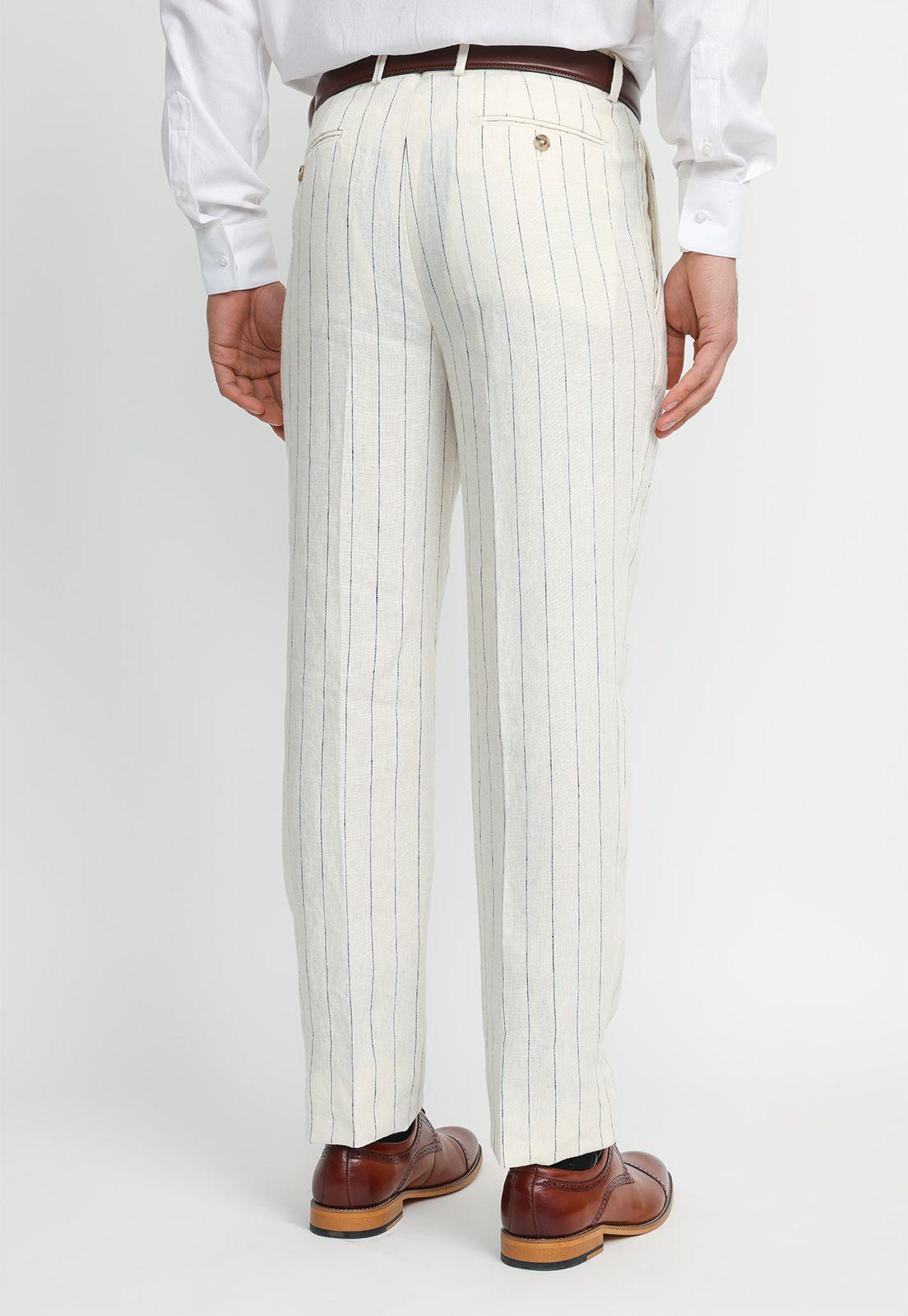 Pantalón Hombre Formal Lino Classic Arena-1