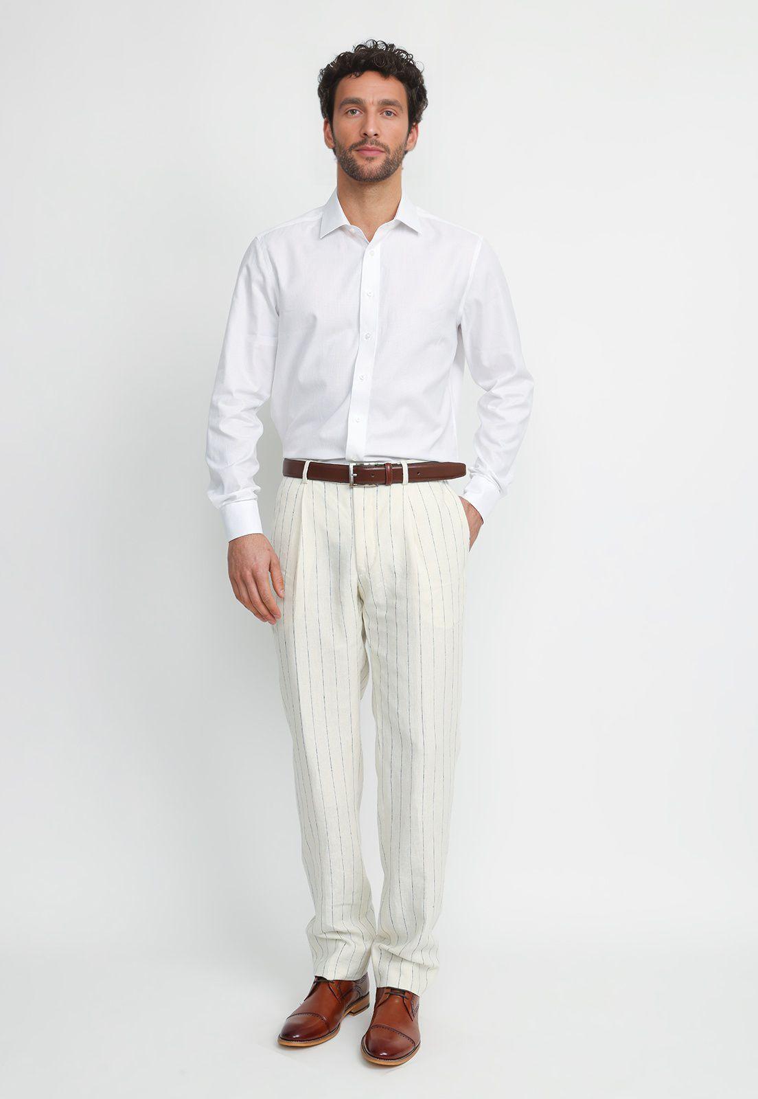 Pantalón Hombre Formal Lino Classic Arena-3