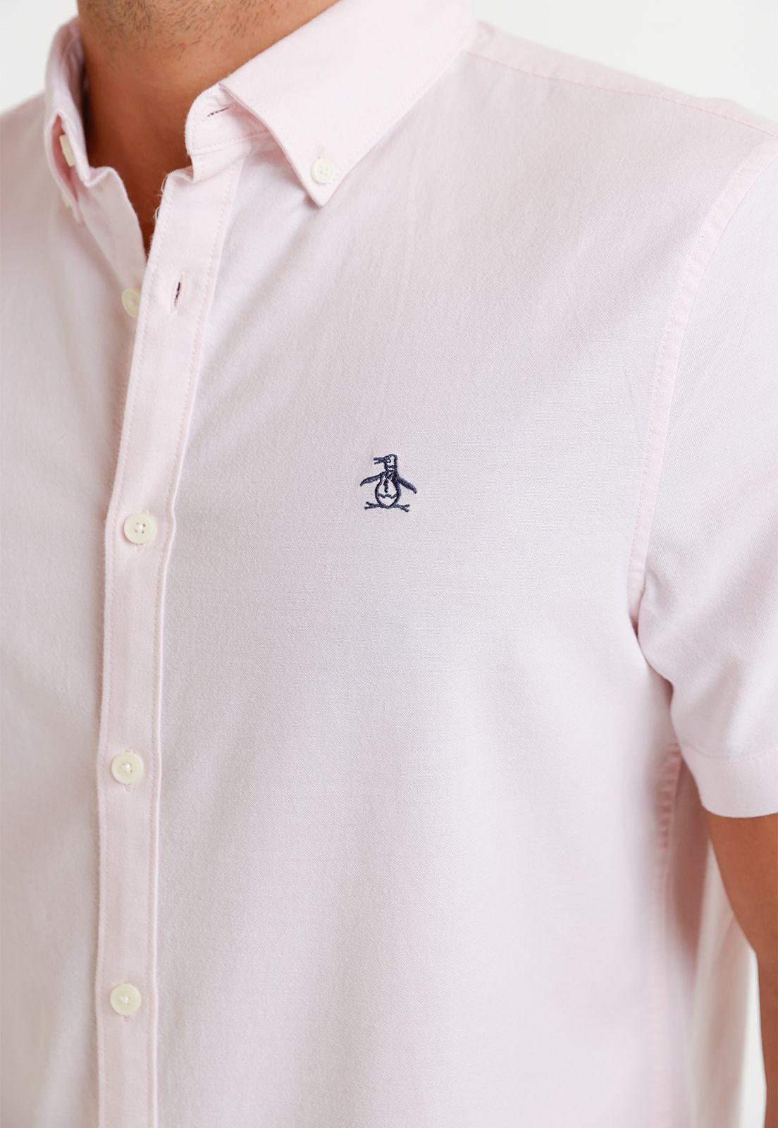 Camisa Hombre Manga Corta Rosada OPWB0037-2