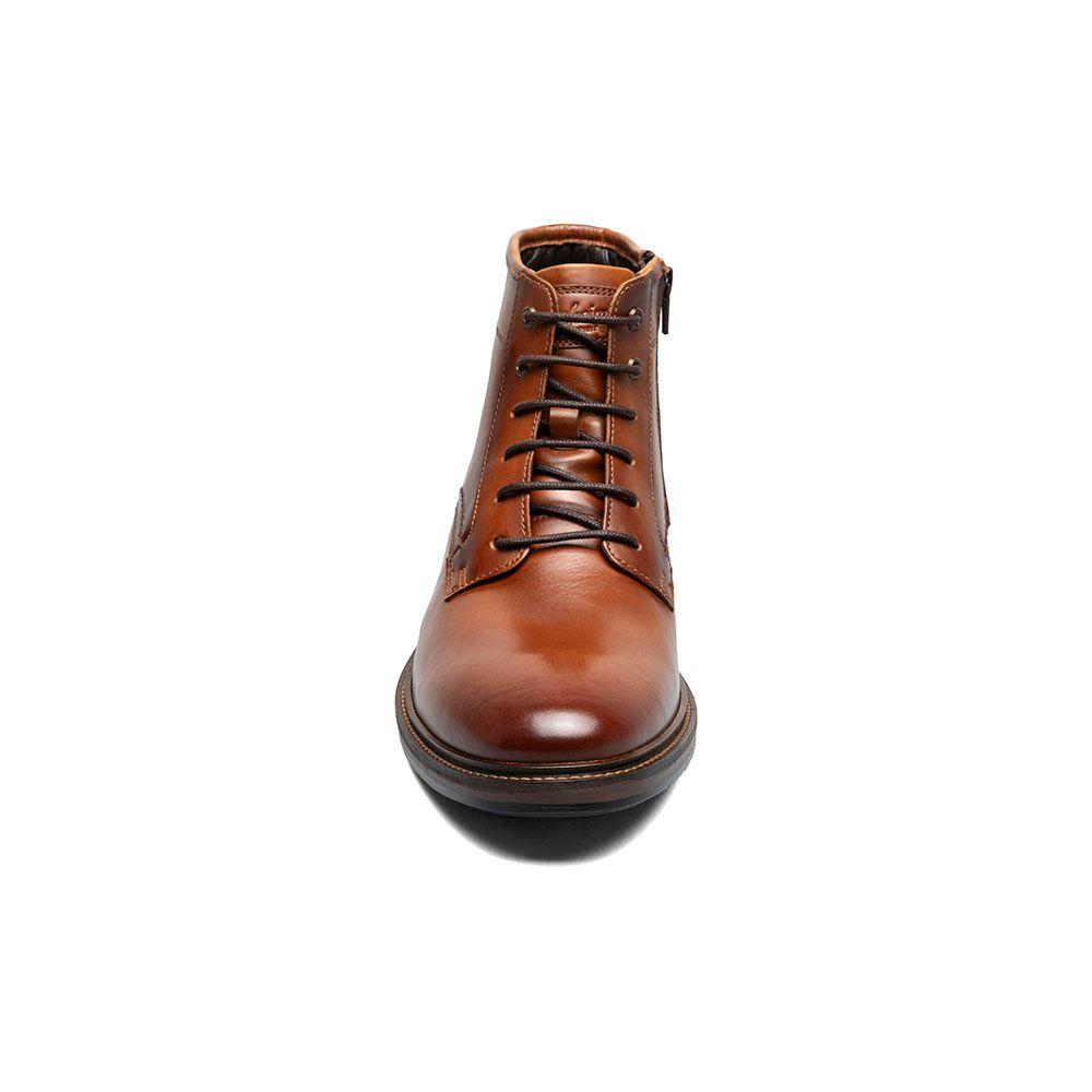 Botines Casual Forge Plain Toe Lace Up Cognac-1