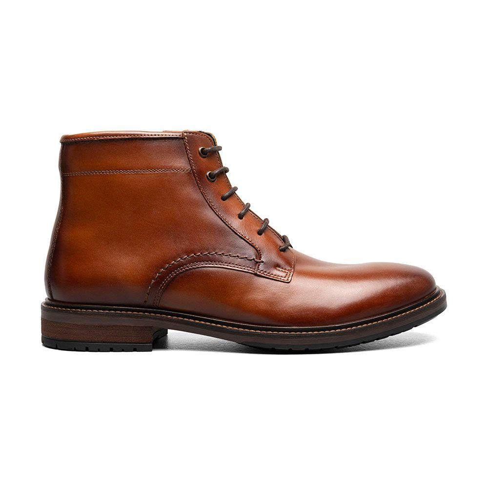 Botines Casual Forge Plain Toe Lace Up Cognac-2