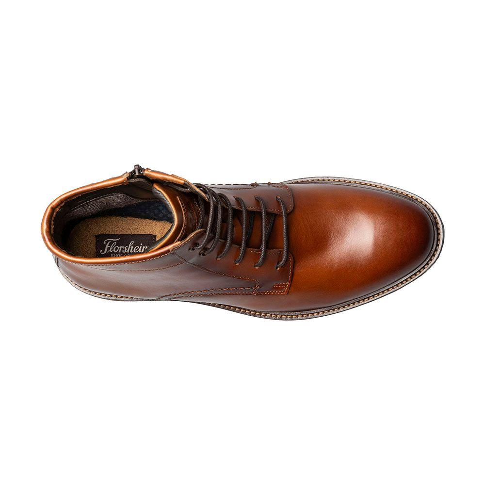 Botines Casual Forge Plain Toe Lace Up Cognac-5