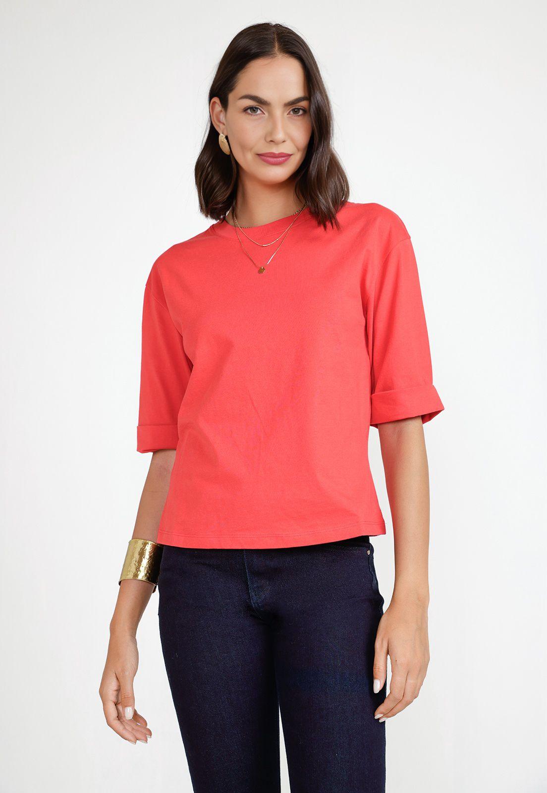 Polera Mujer Algodón Peruano Magenta-0