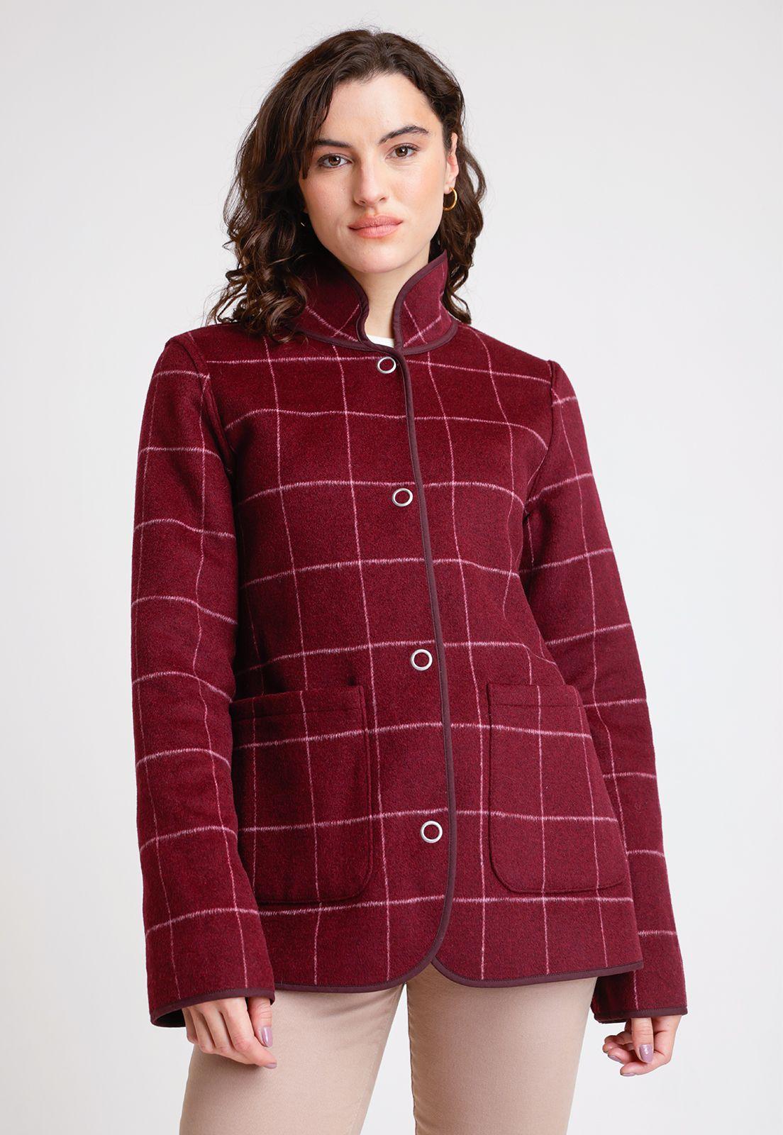 Chaquetón De Mujer Reversible Marlee Color Burdeo-1