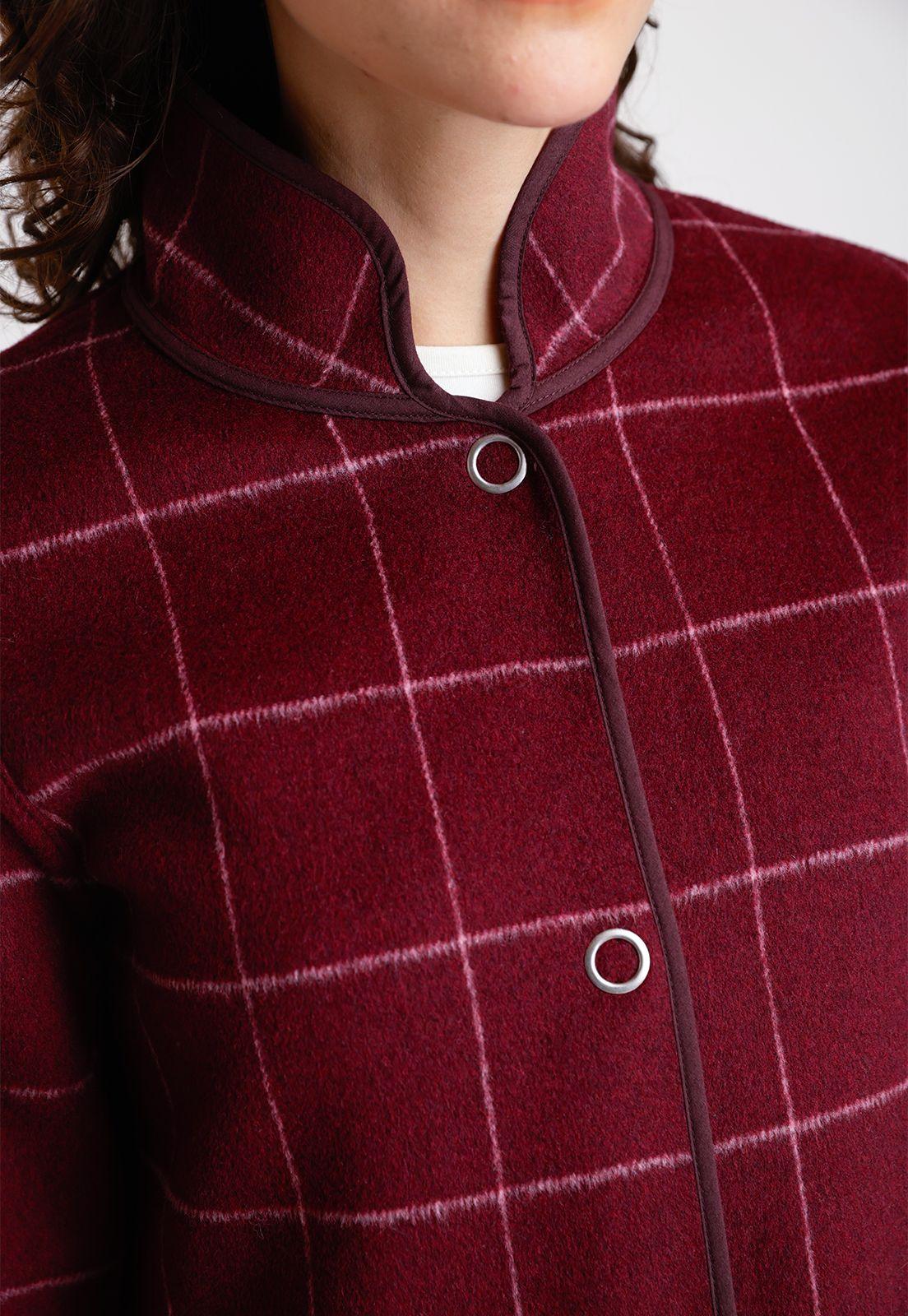 Chaquetón De Mujer Reversible Marlee Color Burdeo-5