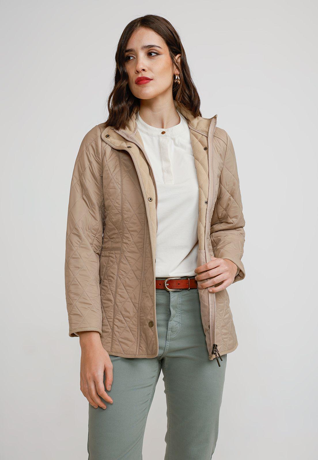 Parka Ligera Mujer Beige-0