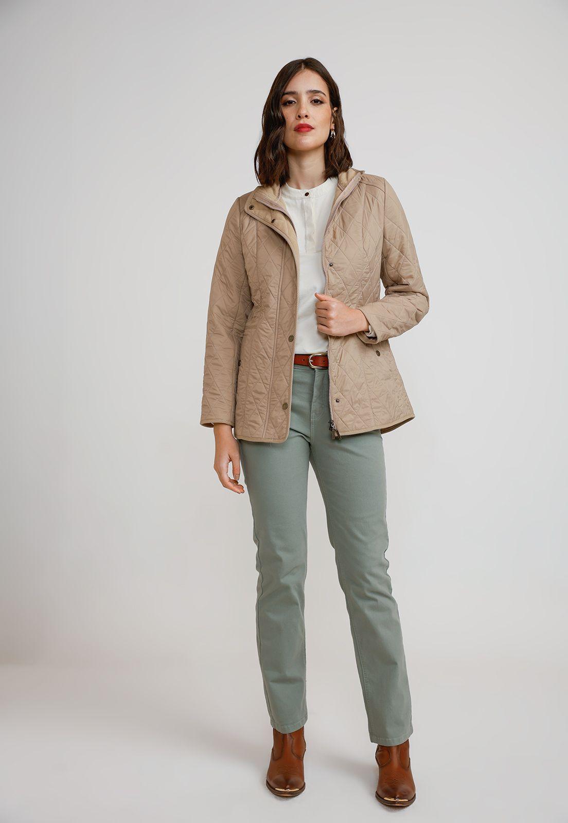 Parka Ligera Mujer Beige-3