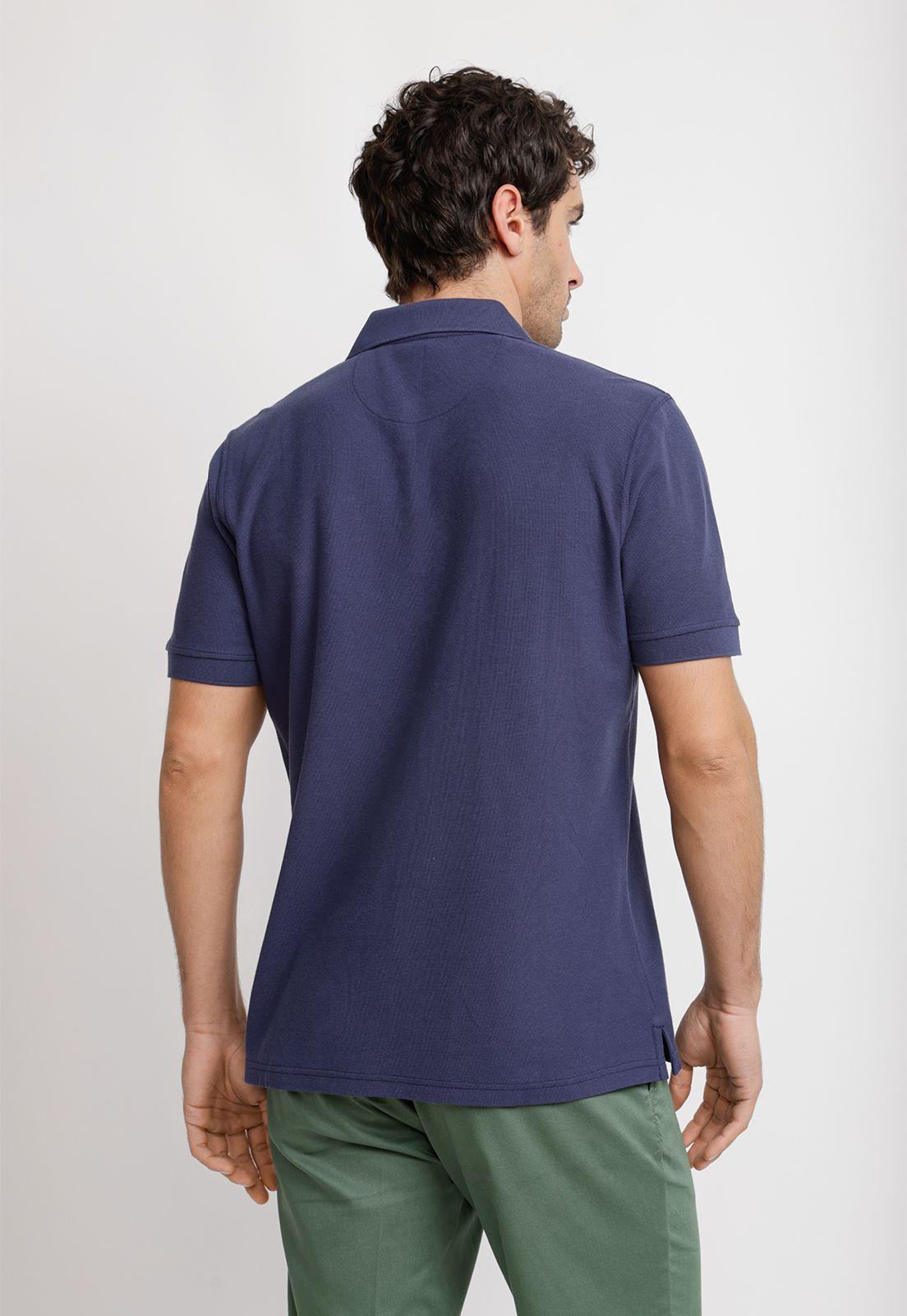 Polera Polo Pique Algodón Marini Azul Marino-1