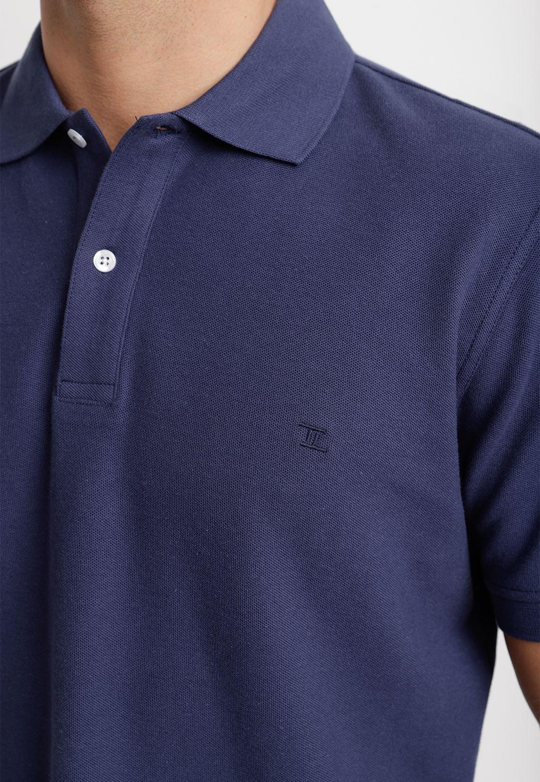 Polera Polo Pique Algodón Marini Azul Marino-2