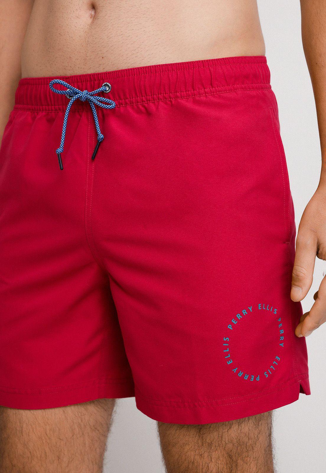 TRAJE DE BAÑO HOMBRE LISO ROJO-3