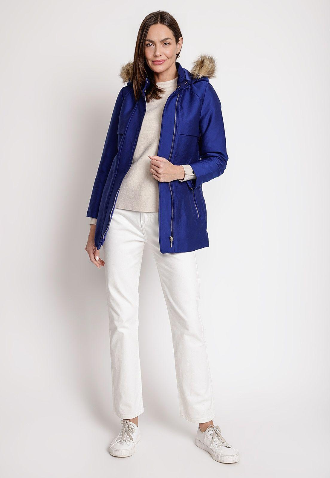 Parka de Mujer Modelo Sabrina Color Azul-3