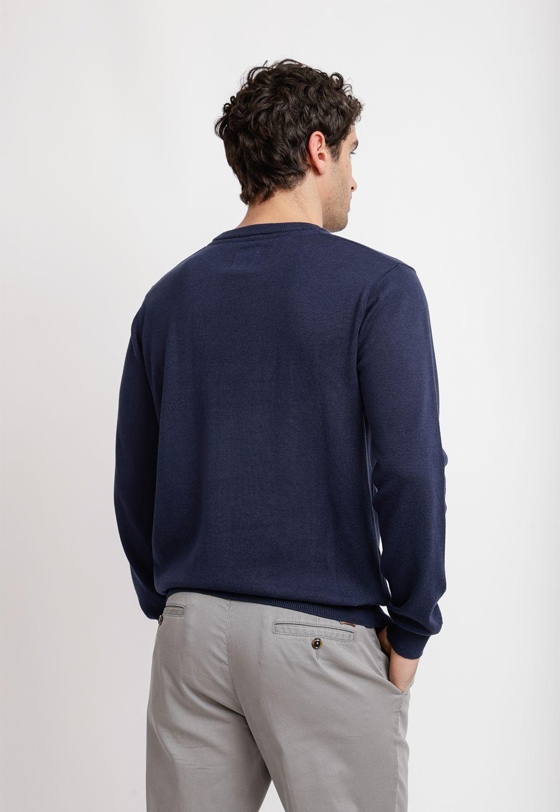 Sweater Cuello C Algodón Phelps Azul Marino-1