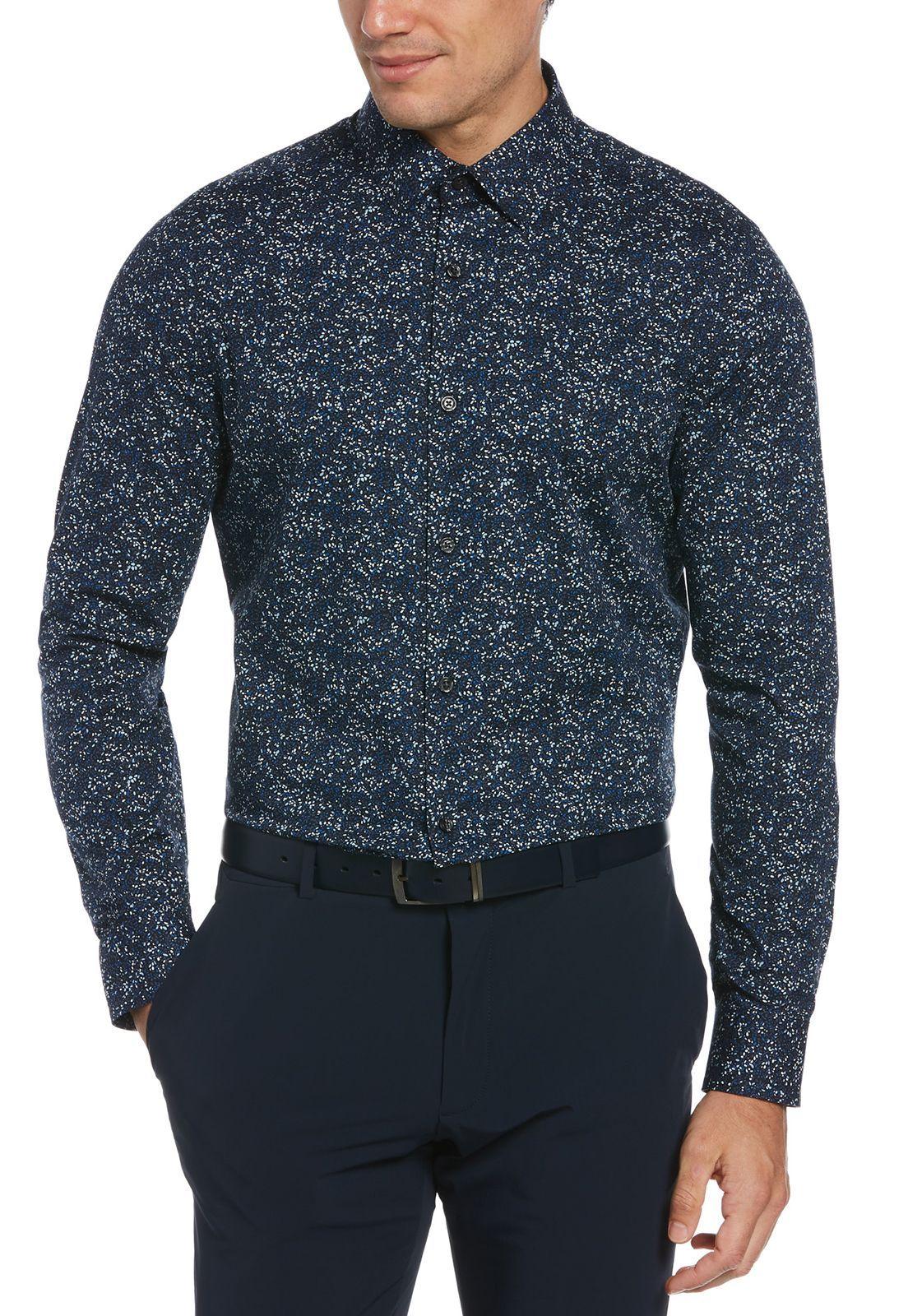 Camisa Azul Estampado Floral-0