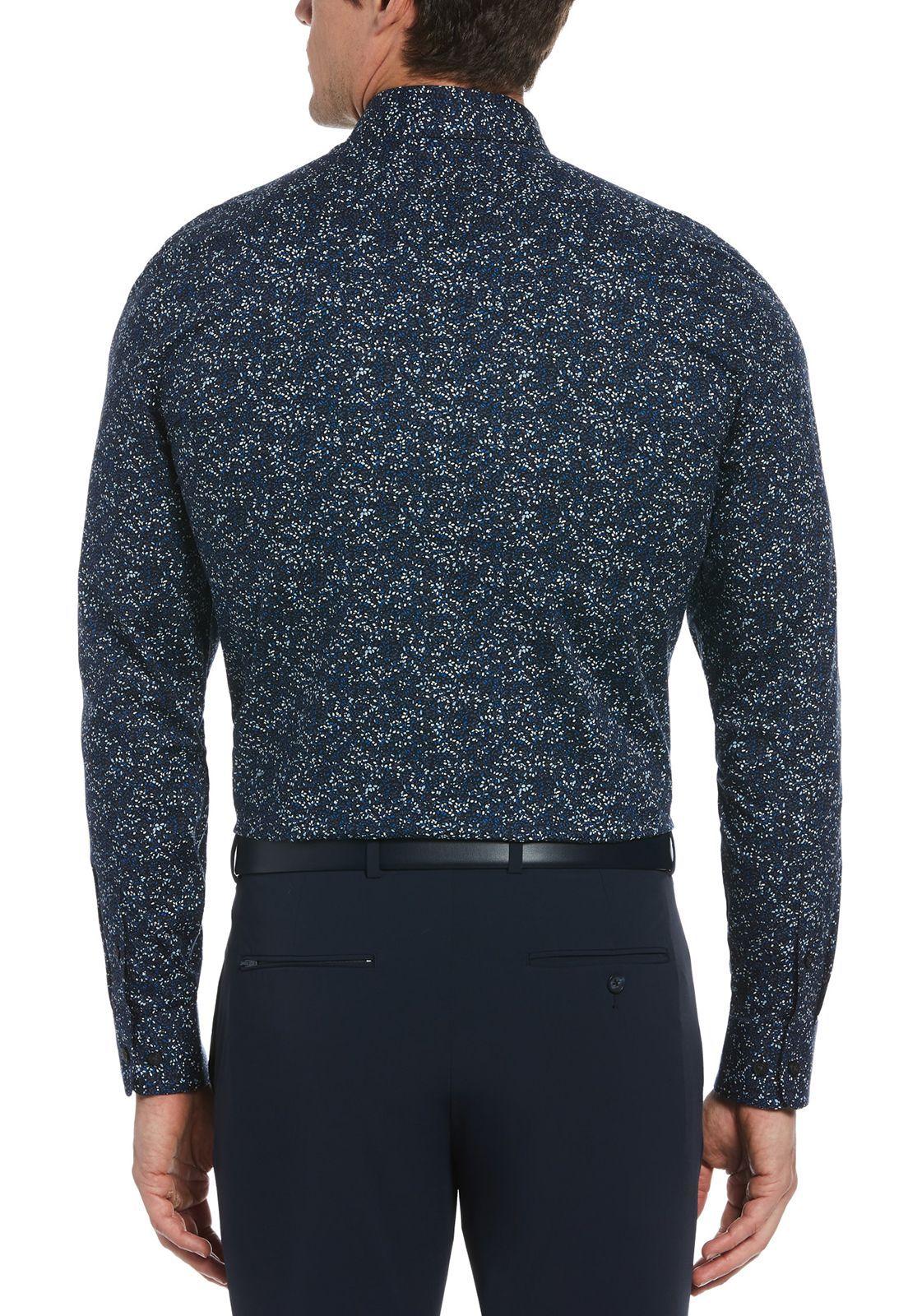 Camisa Azul Estampado Floral-1