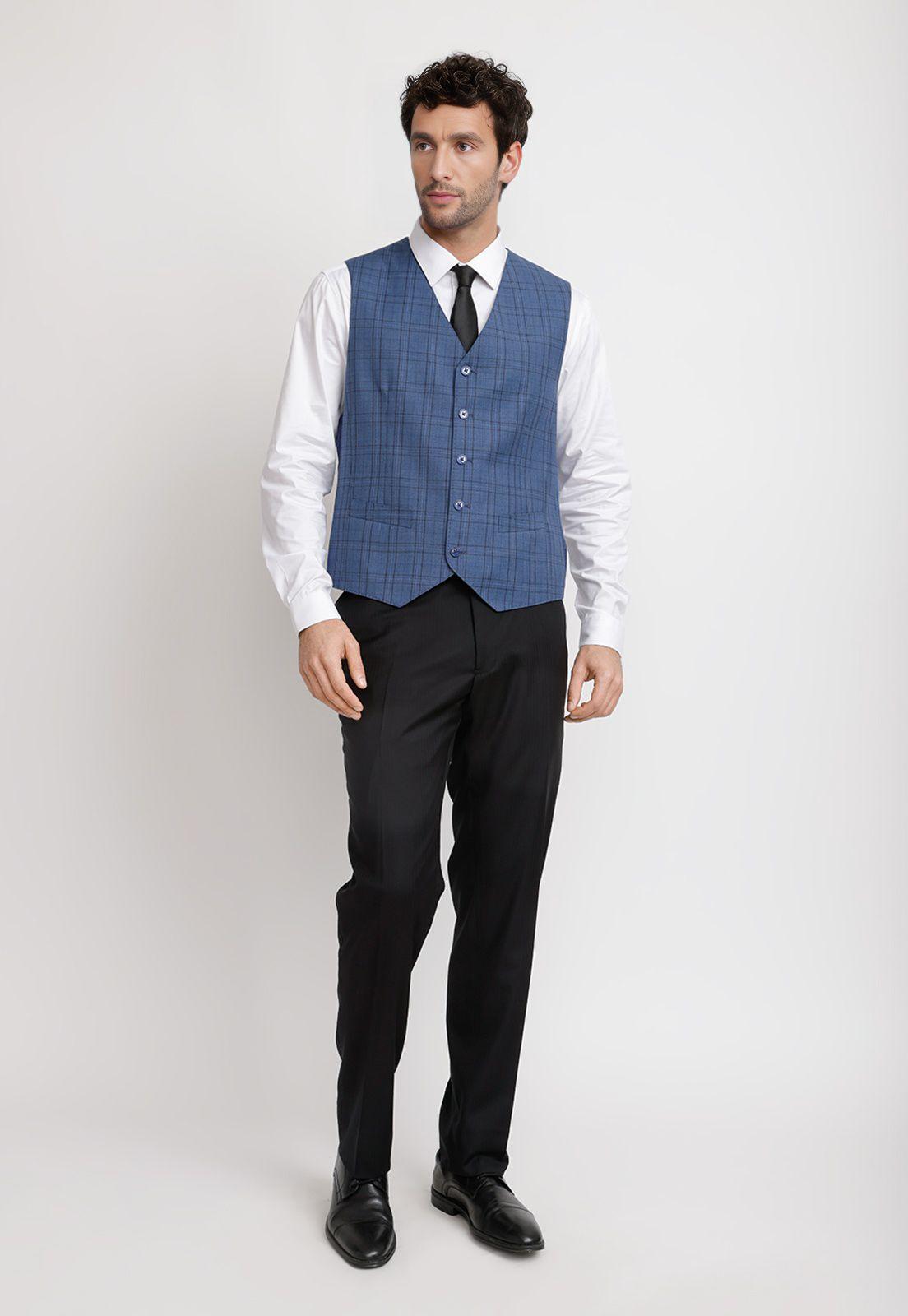 Gilet Hombre Formal Executive Azul-3