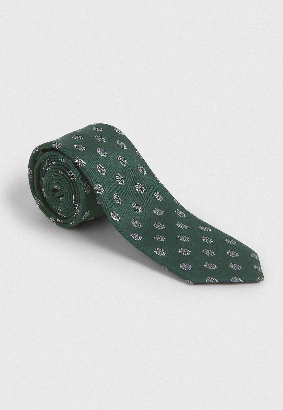 Corbata seda executive verde-0