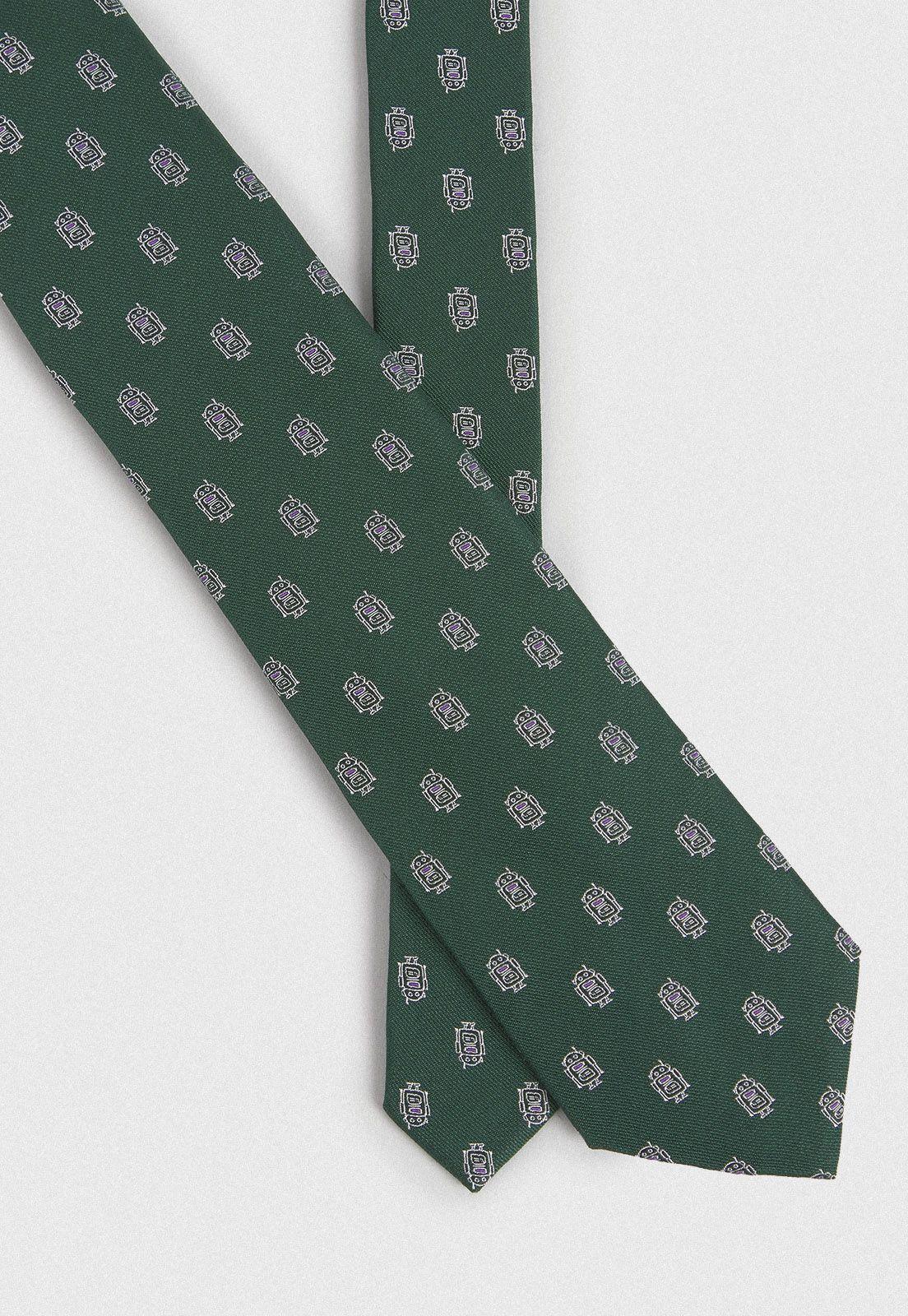 Corbata seda executive verde-1