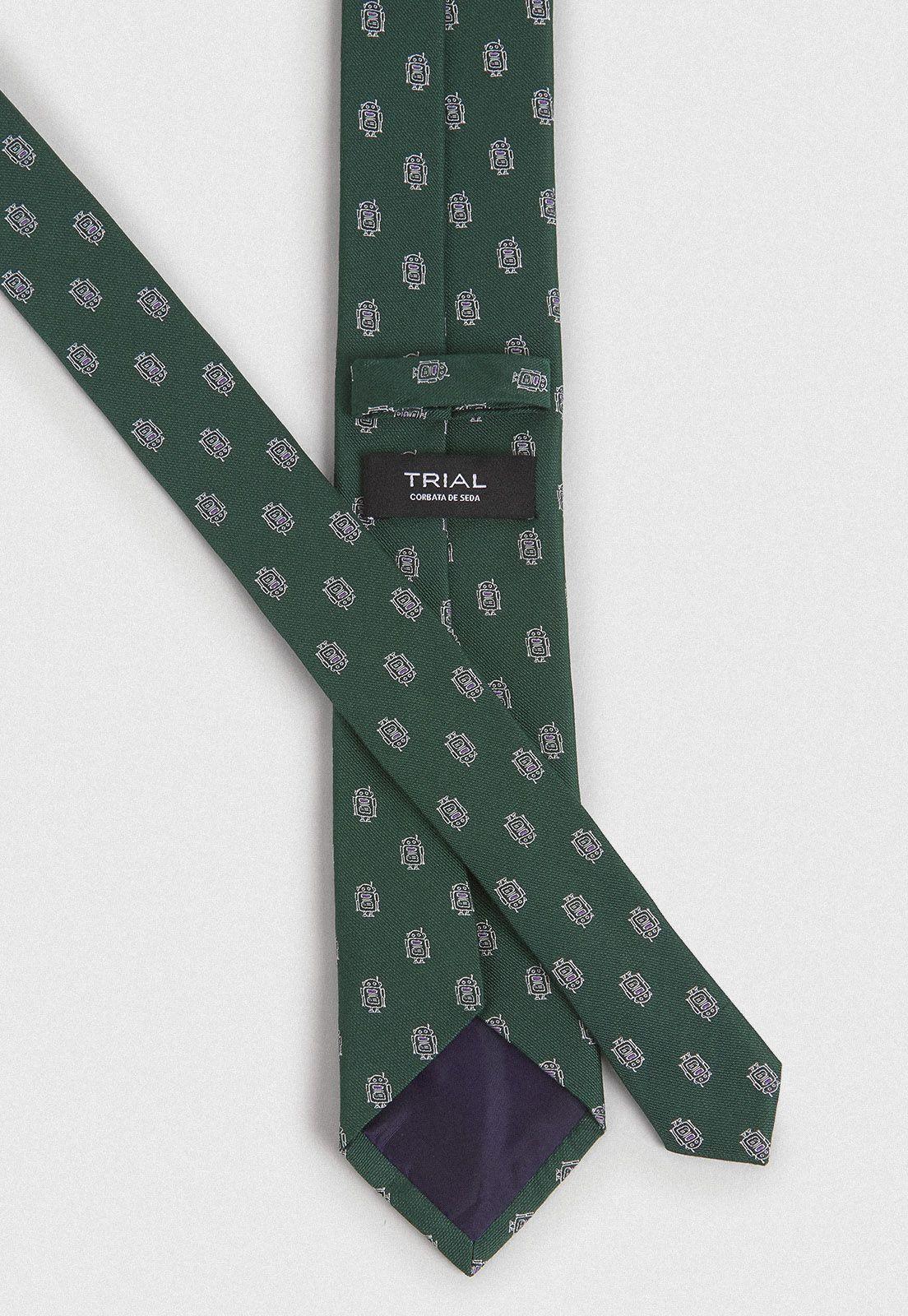 Corbata seda executive verde-2