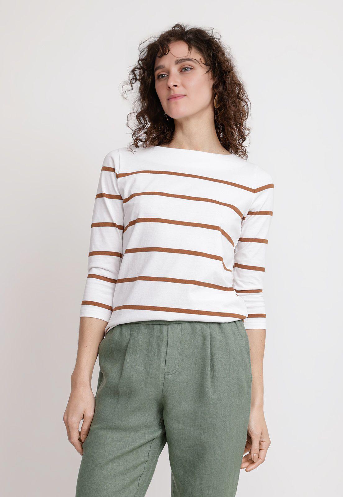 Polera Mujer Astrid Algodón Peruano Camel-0