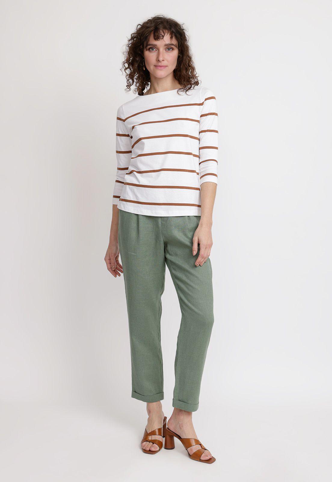 Polera Mujer Astrid Algodón Peruano Camel-3