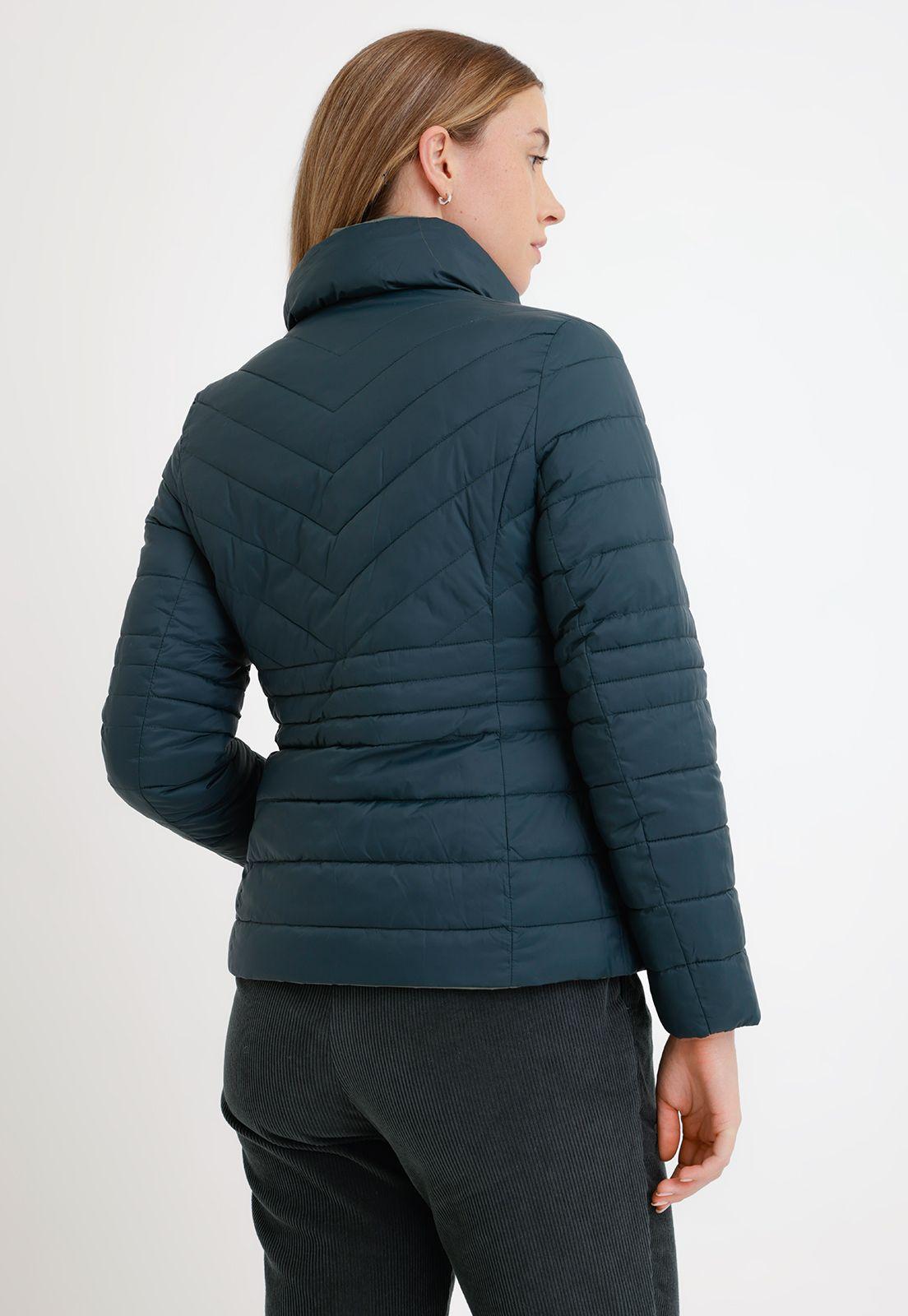 Parka Reversible De Mujer Erin Color Petroleo-1