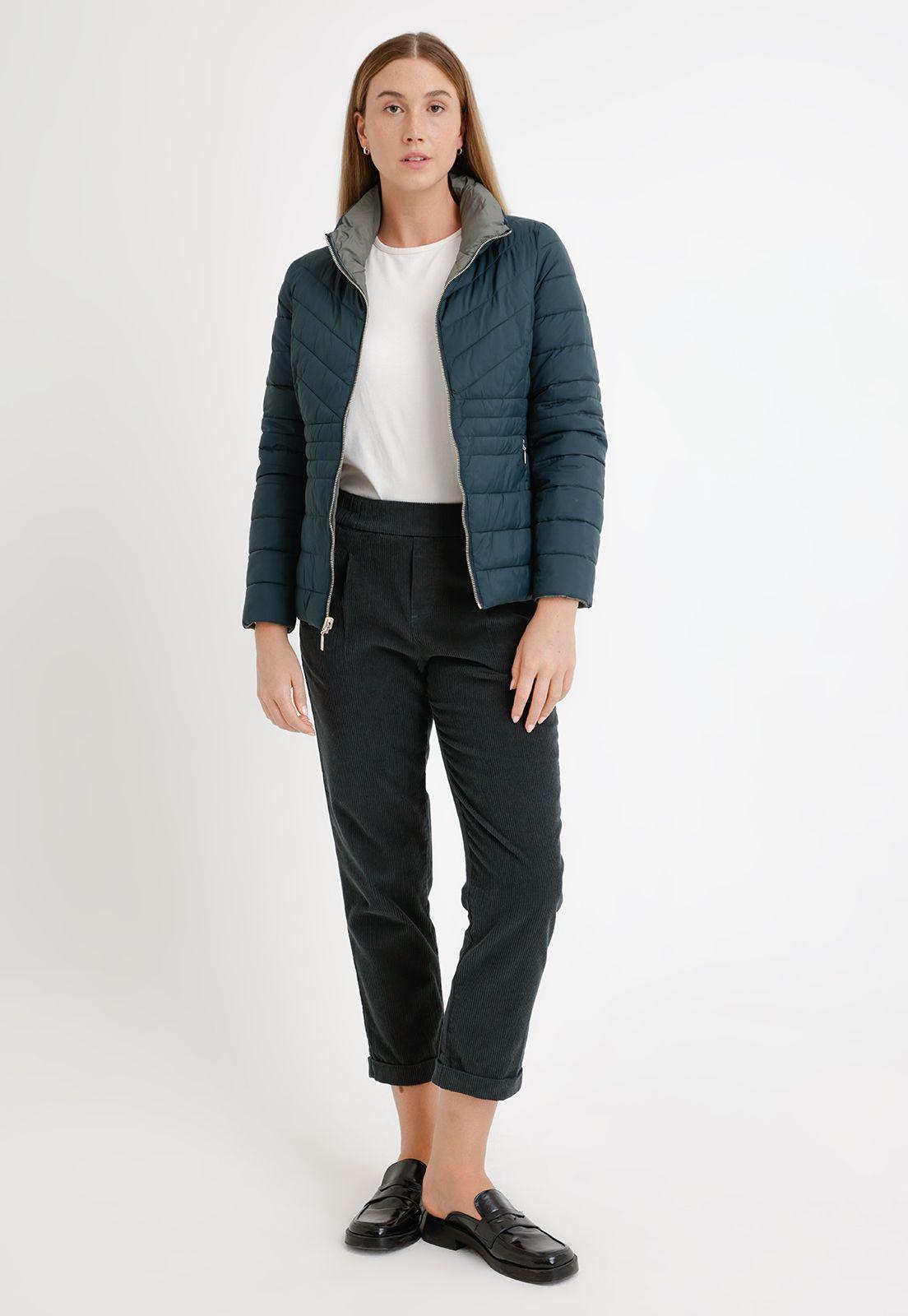 Parka Reversible De Mujer Erin Color Petroleo-3