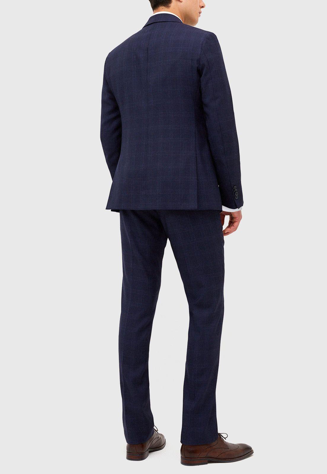 Traje Italiano Cuadros Azul-2