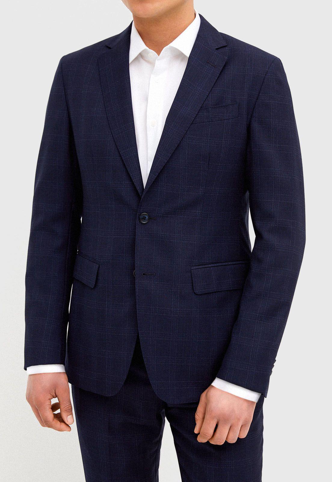 Traje Italiano Cuadros Azul-1