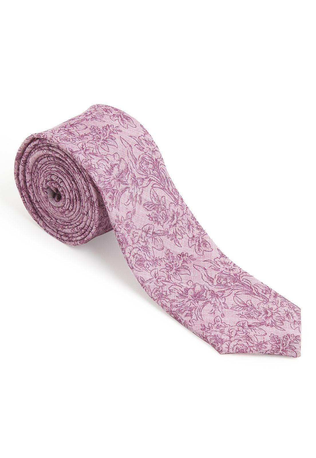 Corbata De Hombre Estampado Burdeo-0