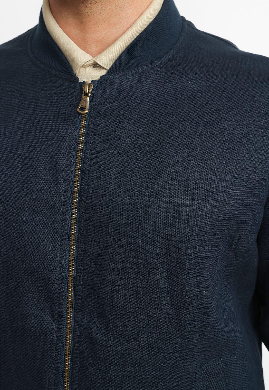 Chaqueta Bomber Lino Tanaka Azul Marino-2