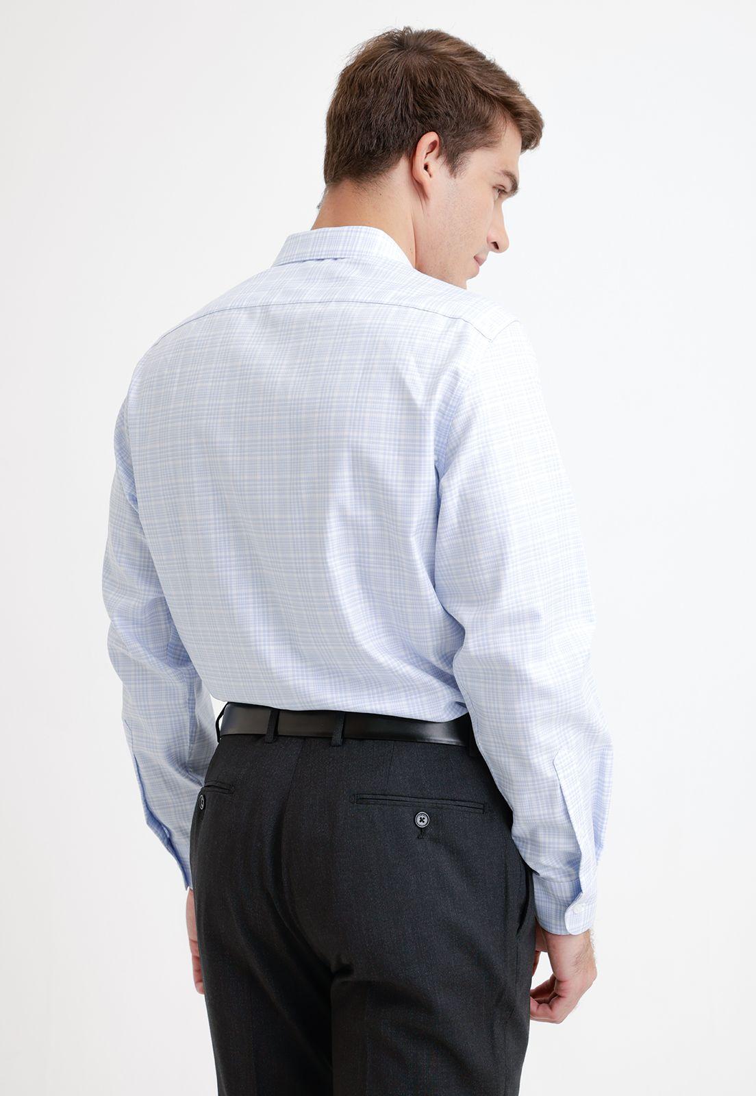Camisa Formal Hombre Celeste-1
