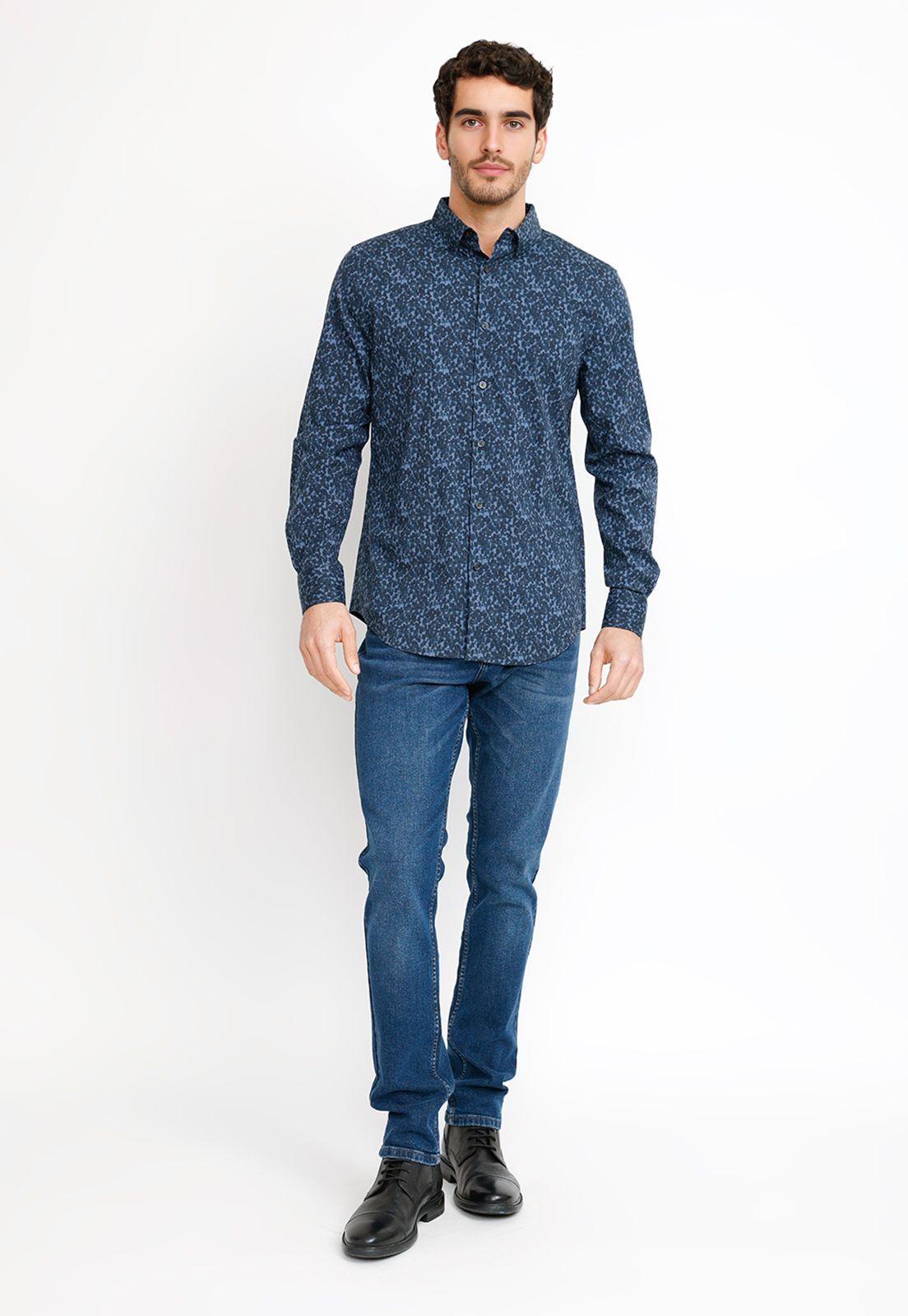 Camisa Casual Hombre Navy-3