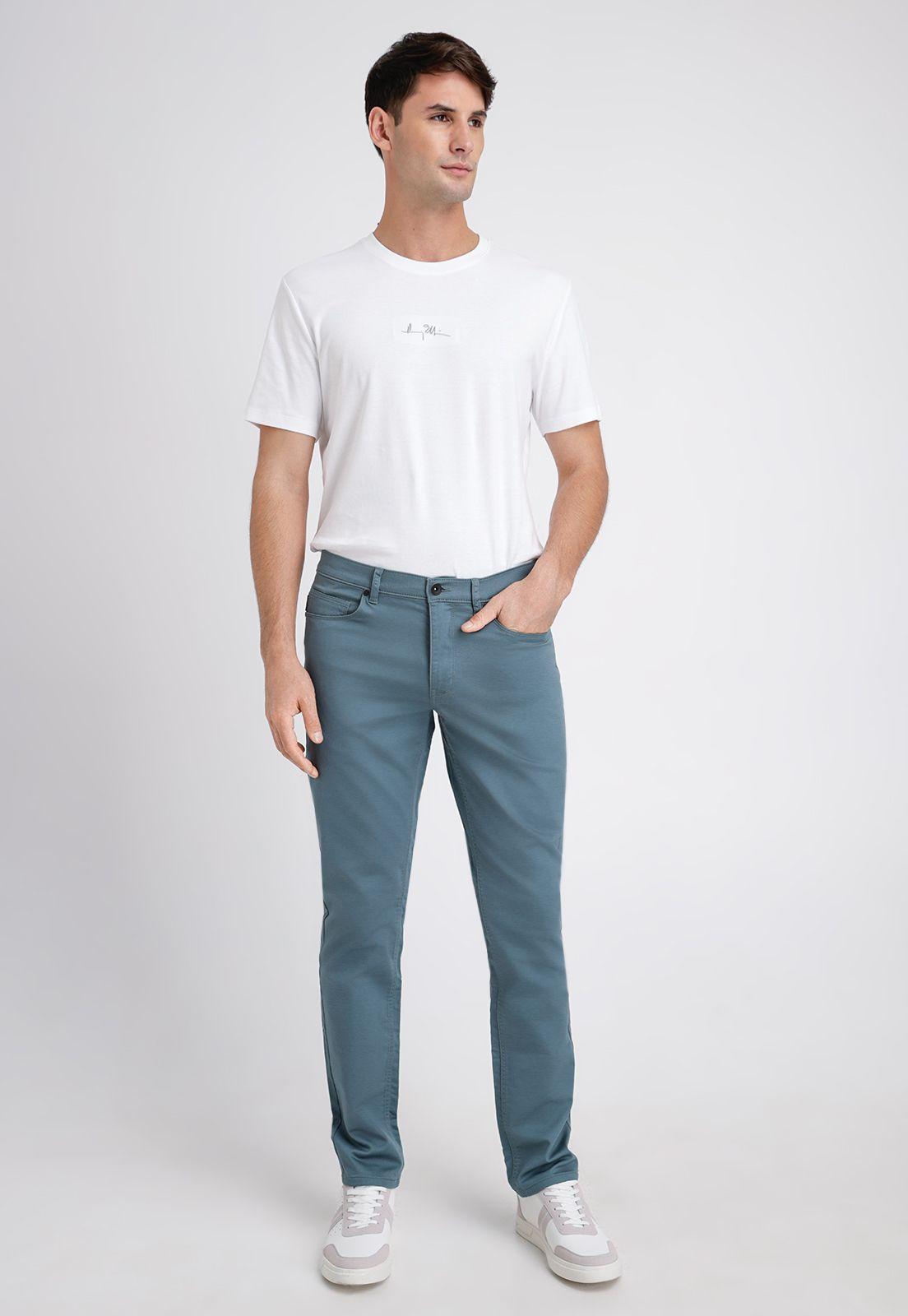 Pantalón Hombre Casual 5 Bolsillos Verde-3