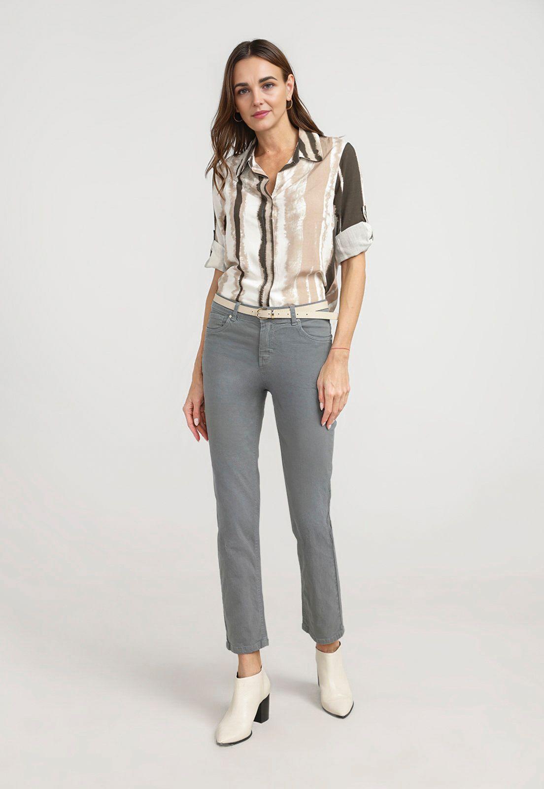 Pantalón Mujer Petra Algodón Peruano Oliva-3