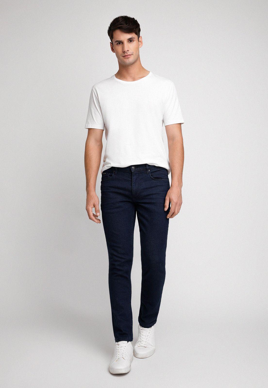 Jeans Hombre Slim Fit Azul Osc-3
