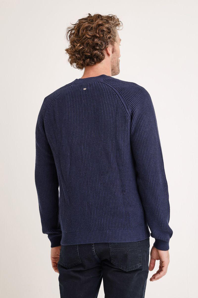 Cardigan de hombre tejido azul marino-1
