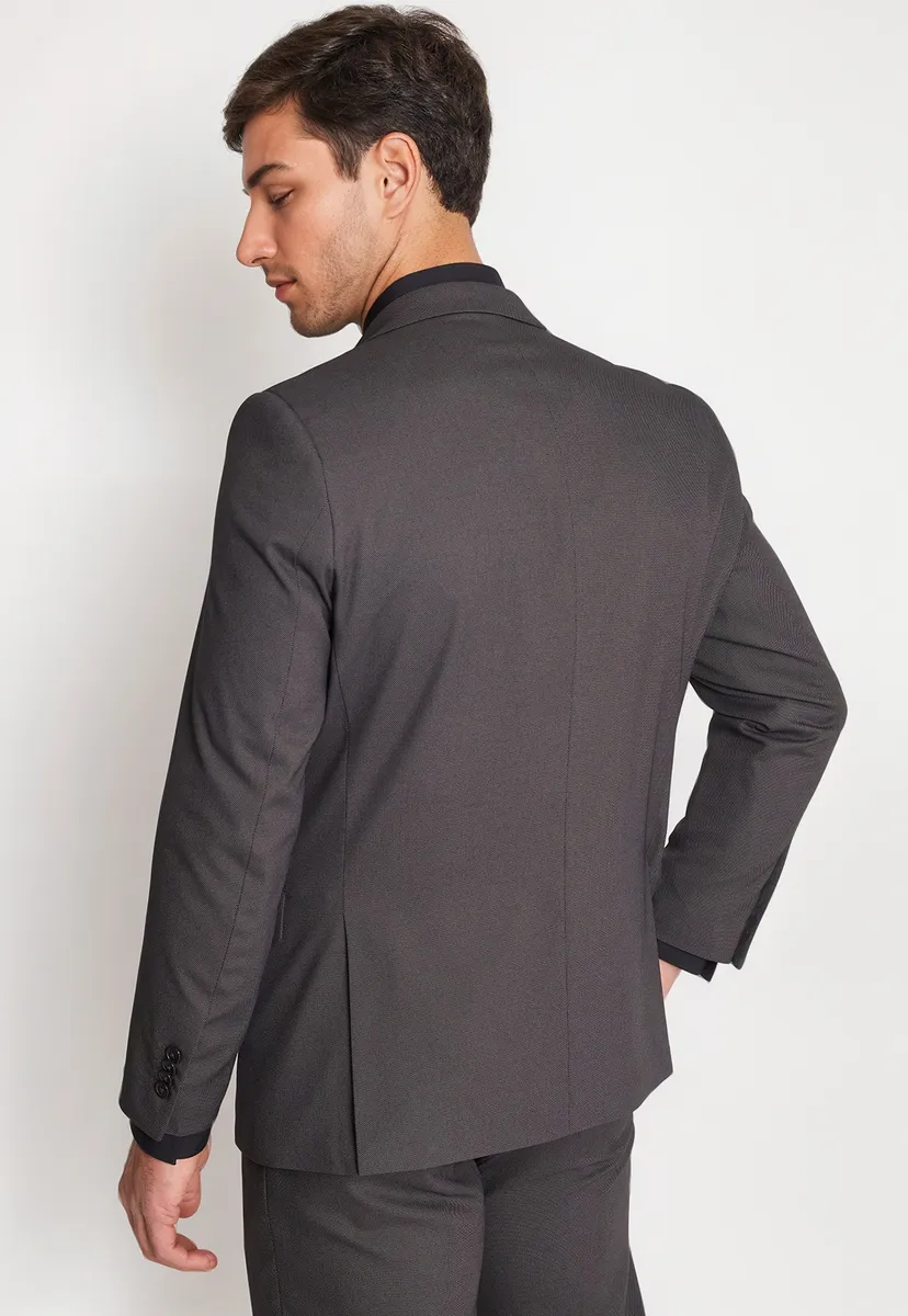 Traje Formal Hombre Slim Texturado Marengo-2
