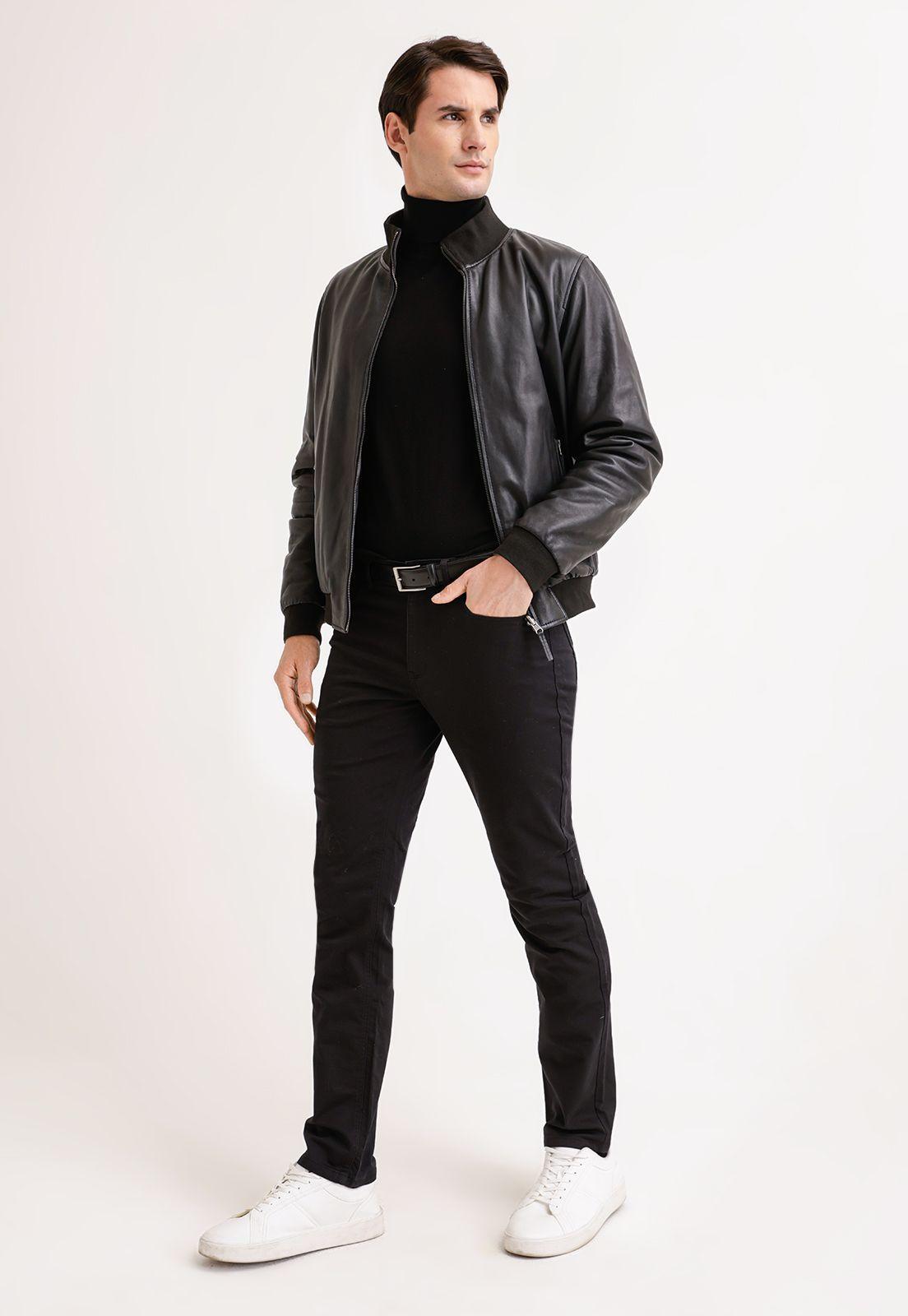 Chaqueta Cuero Reversible Hombre-4