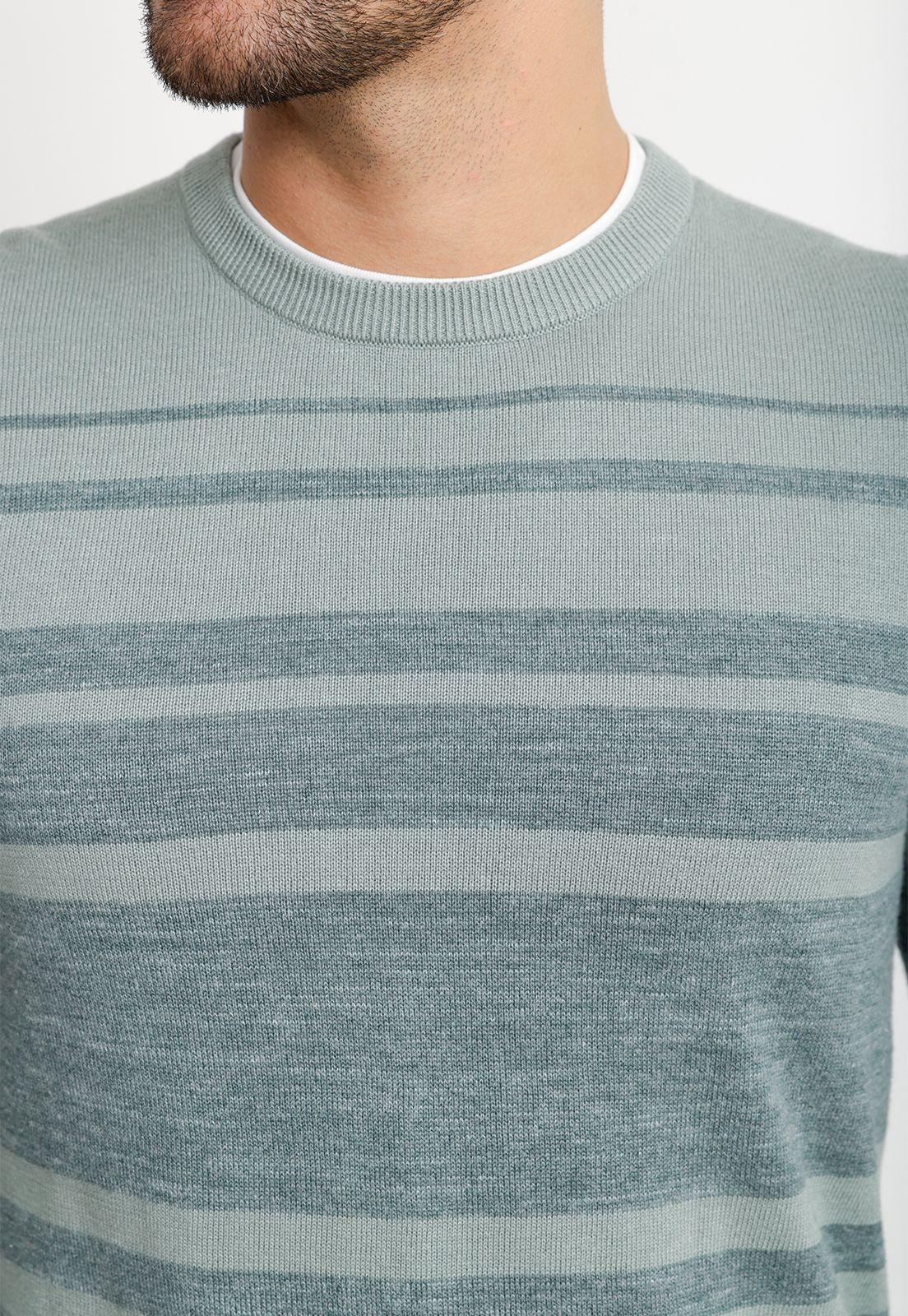Sweater Hombre Cuello Redondo Verde Agua-2