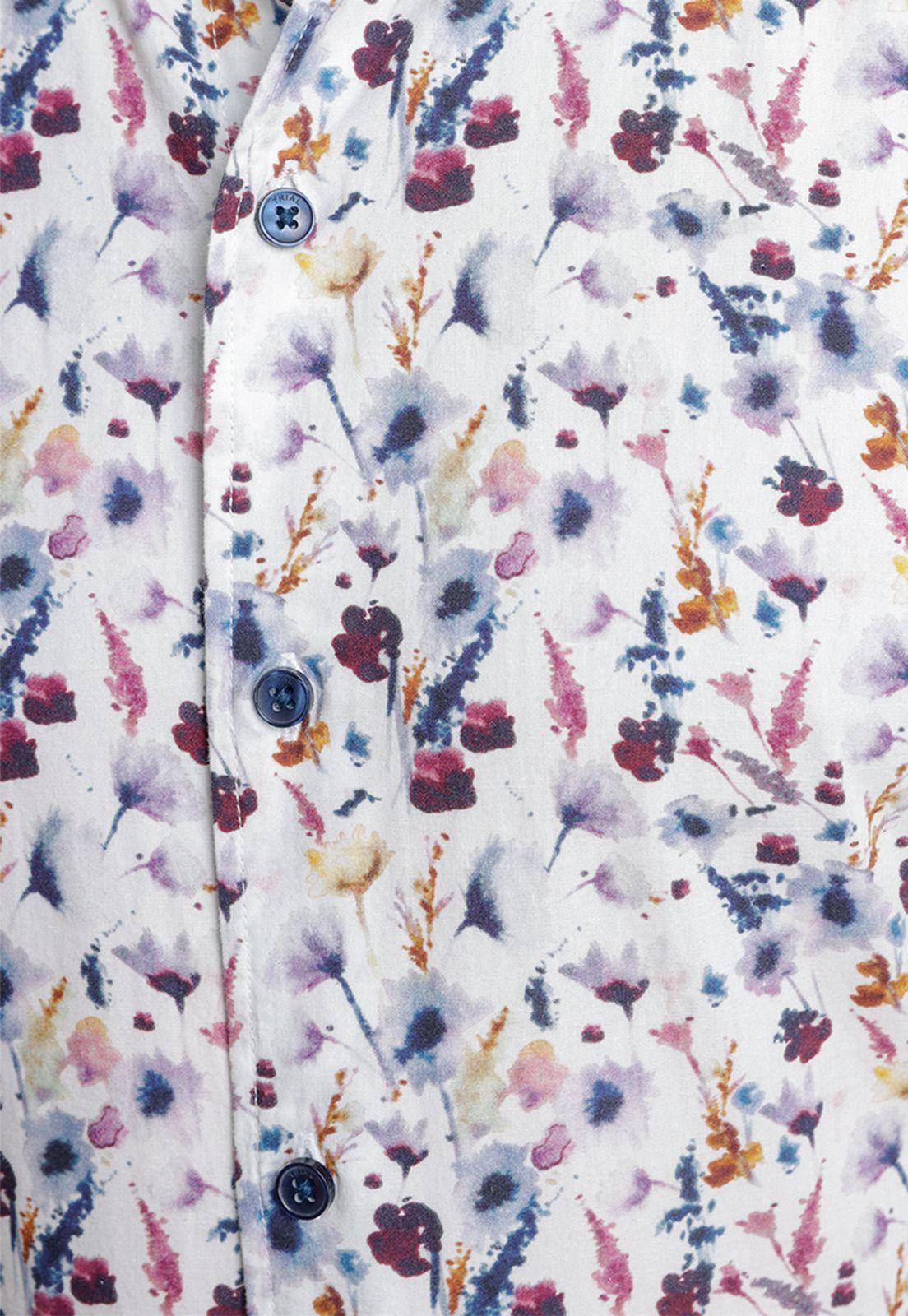 Camisa Manga Larga hombre Casual Slim Fit Baymax Algodón Blanco-2