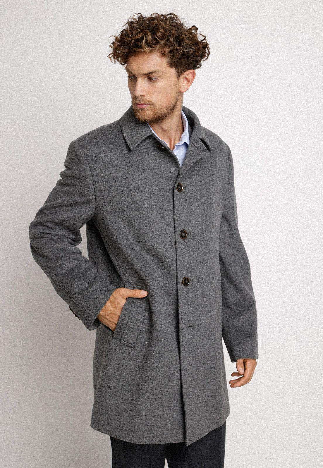 Abrigo formal lana Javier gris-0