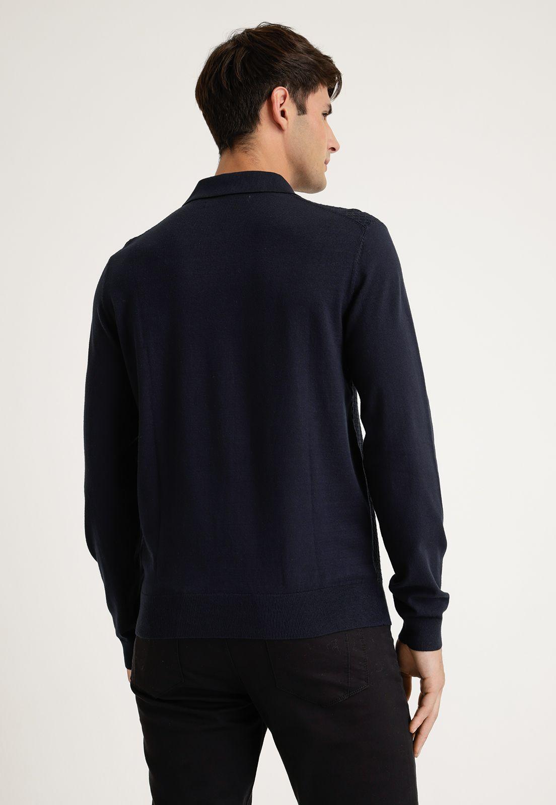 Polera Hombre Polo Manga Larga Knit-1
