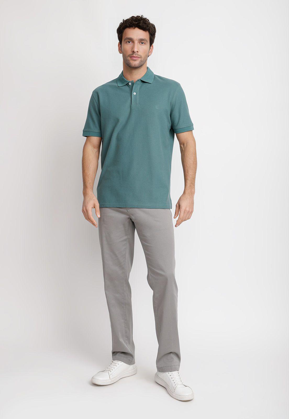 Polera Polo Pique Algodón Marini Verde-3