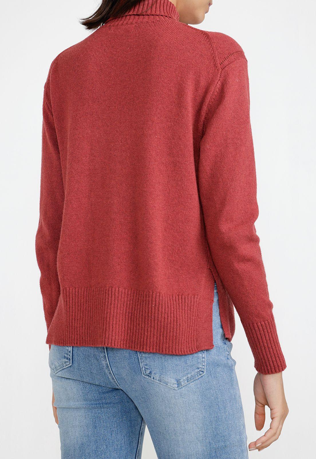 Sweater Mujer Lana Naranjo-1