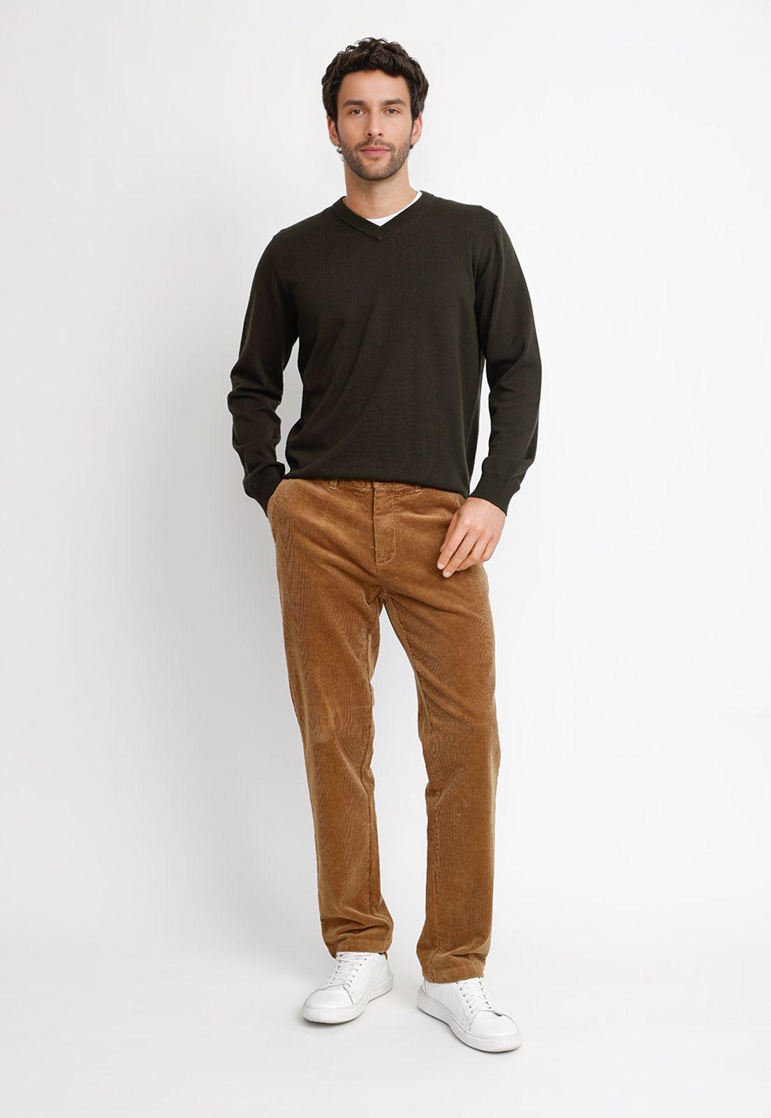 Pantalón Cotelé Hombre Vision Beige-3