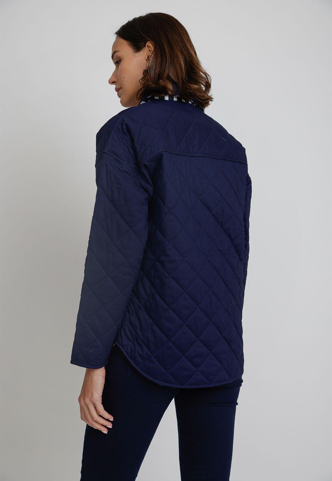 Chaqueta Reversible De Mujer Lines Indigo-2