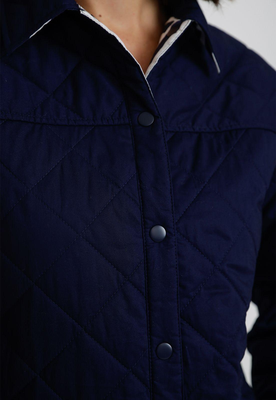 Chaqueta Reversible De Mujer Lines Indigo-4
